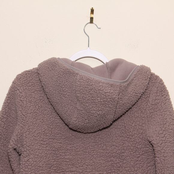 Fila Gray Sherpa Fleece Hoodie Jacket Size Small - Picture 6 of 10